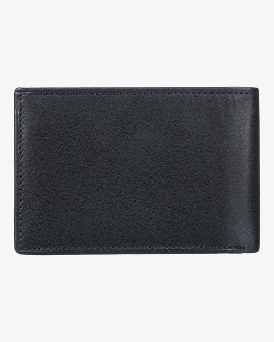 Billabong Men's Arch Leather Tri-Fold Wallet Black EBYAA00107-BLK