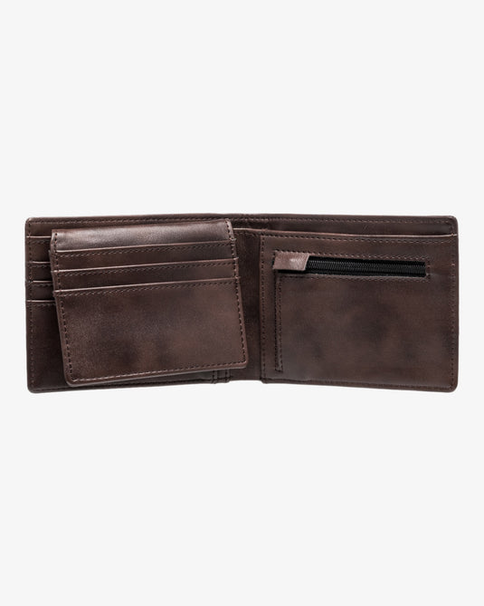 Billabong Men's Dimension Bi-Fold Wallet Chocolate EBYAA00121-CHO