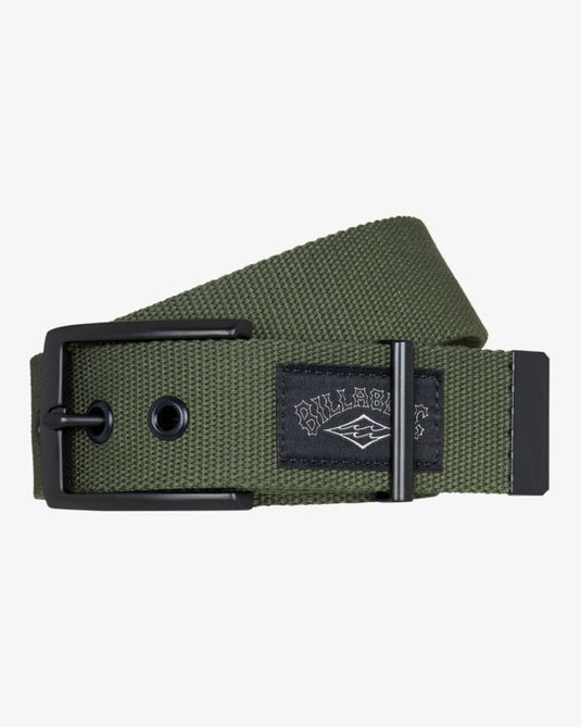 Billabong Men's Arch Webbing Belt Military EBYAA00129-MIL