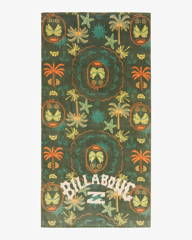 Load image into Gallery viewer, Billabong Unisex Waves Beach Towel 80 X 160 Moss Green EBYAA00137-GLW0
