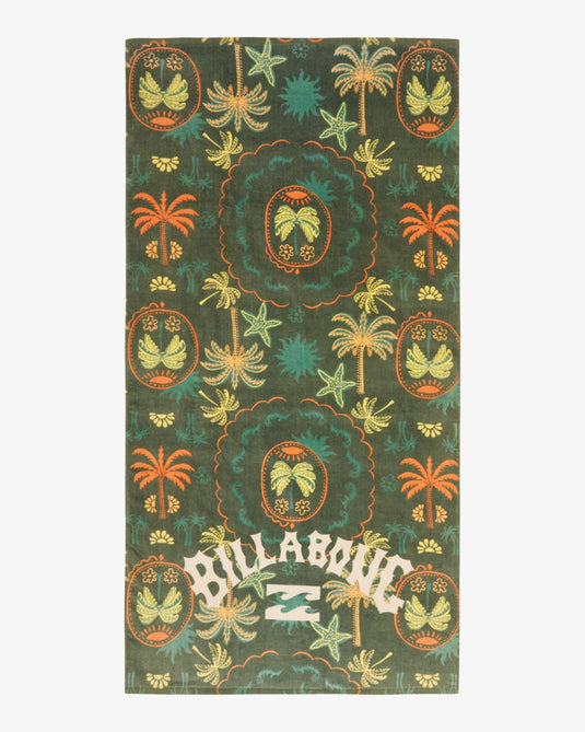 Billabong Unisex Waves Beach Towel 80 X 160 Moss Green EBYAA00137-GLW0