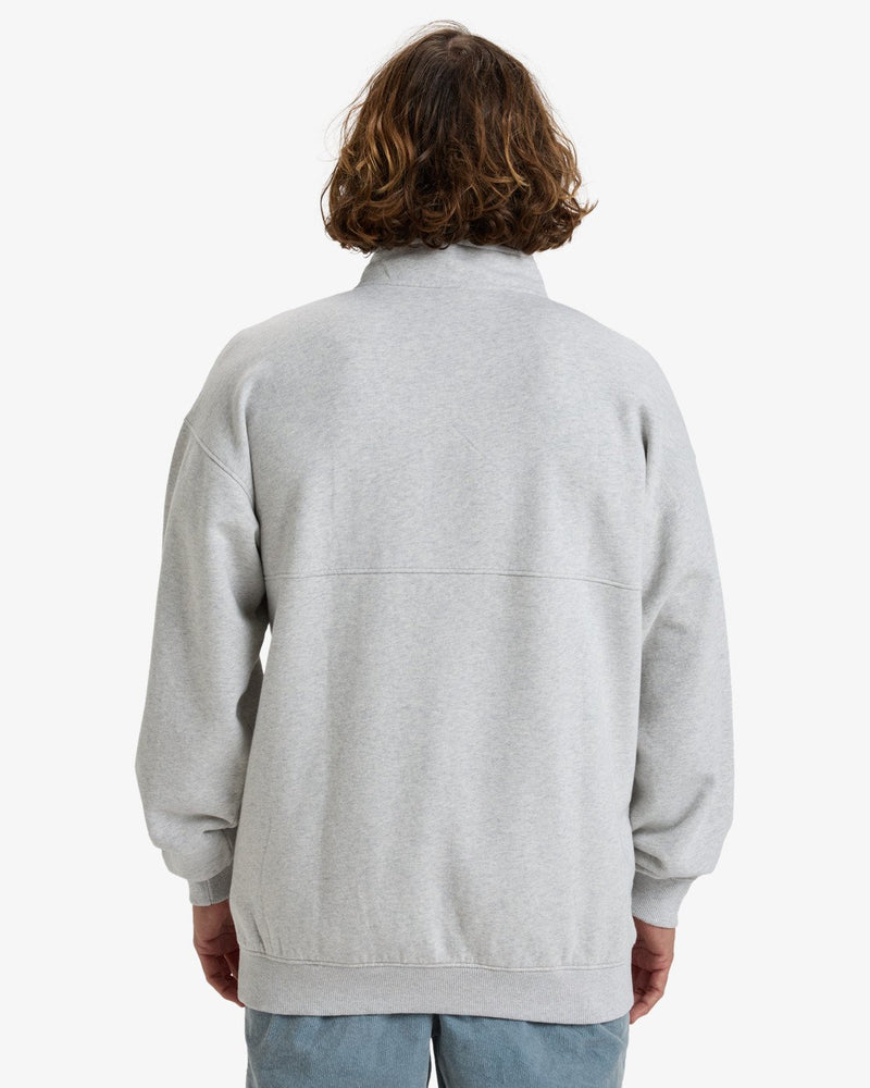 Load image into Gallery viewer, Billabong Men&#39;s Burleigh Half Zip Pullover Sweatshirt Light Grey Heather EBYFT00130_LGH

