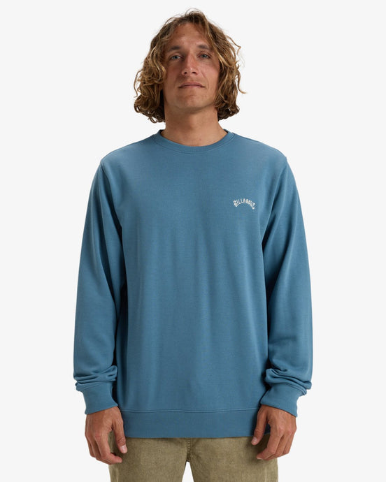 Billabong Men's Arch Pullover Sweatshirt Glacier Blue EBYFT00131_BMC0
