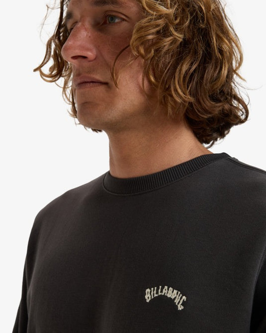 Billabong Men's Arch Pullover Sweatshirt Raven EBYFT00131_RAV