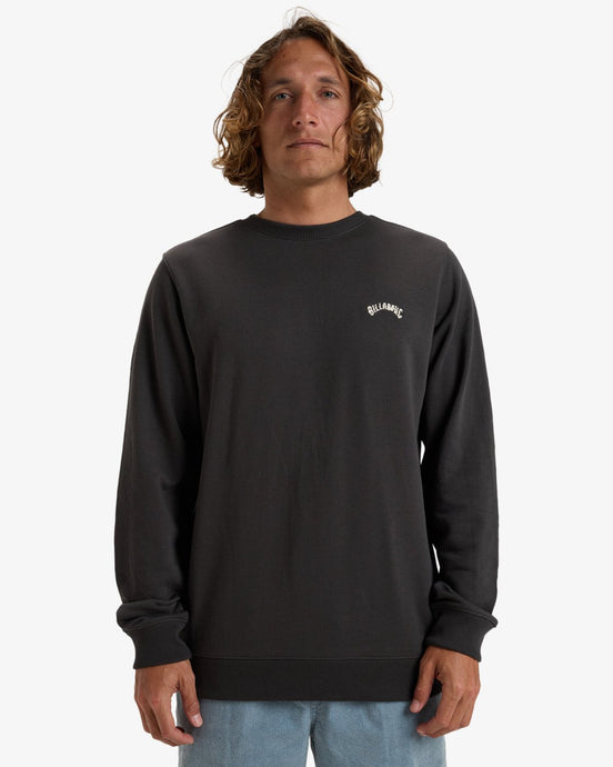 Billabong Men's Arch Pullover Sweatshirt Raven EBYFT00131_RAV