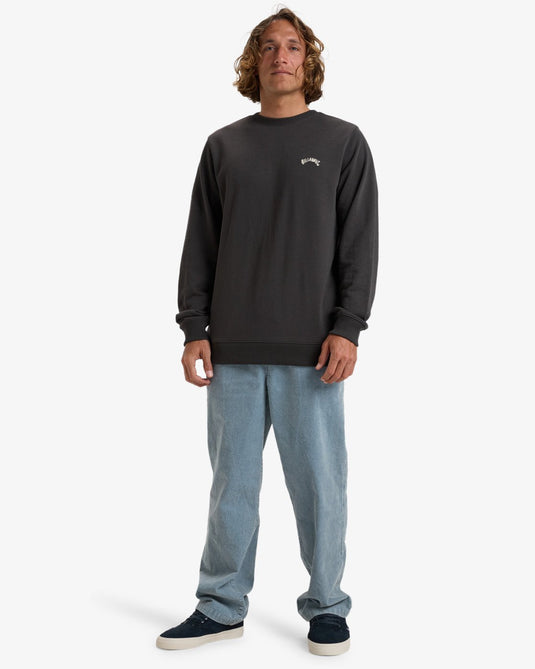 Billabong Men's Arch Pullover Sweatshirt Raven EBYFT00131_RAV