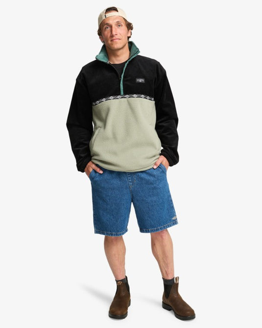 Billabong Men's Space Lobster Half Zip Jumper Sagebrush EBYFT00143-BMR0