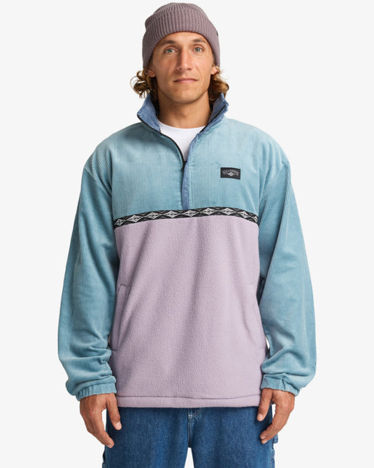 Billabong Men's Space Lobster Half Zip Jumper Washed Blue EBYFT00143-WBL