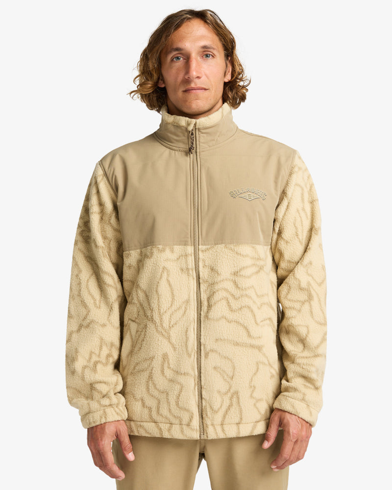 Load image into Gallery viewer, Billabong Men's Boundary Re-Issue Full Zip Mock Neck Fleece Desert EBYFT00144-DES
