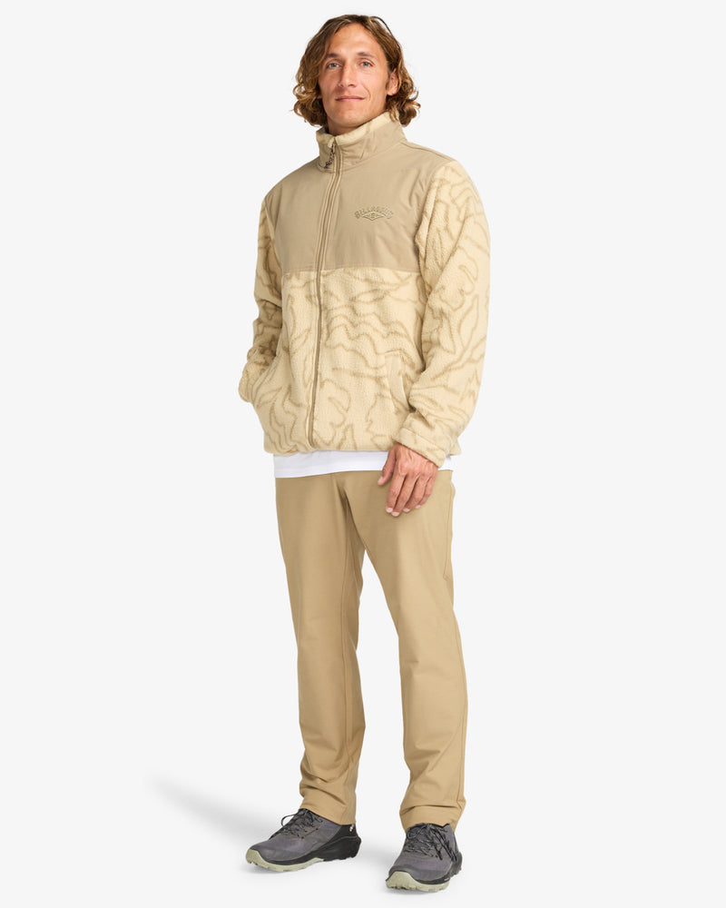 Load image into Gallery viewer, Billabong Men's Boundary Re-Issue Full Zip Mock Neck Fleece Desert EBYFT00144-DES
