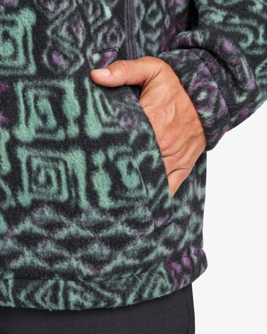 Billabong Men's Boundary Re-Issue Full Zip Mock Neck Multi EBYFT00144-MUL