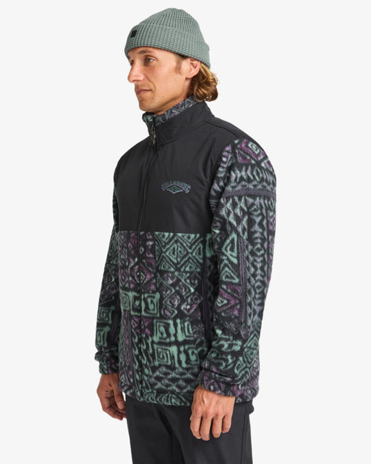 Billabong Men's Boundary Re-Issue Full Zip Mock Neck Multi EBYFT00144-MUL