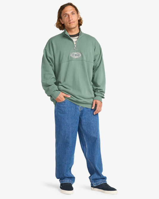 Billabong Men's Core Lord Half Zip Sweatshirt Hunter EBYFT00150-GPL0