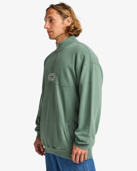 Billabong Men's Core Lord Half Zip Sweatshirt Hunter EBYFT00150-GPL0