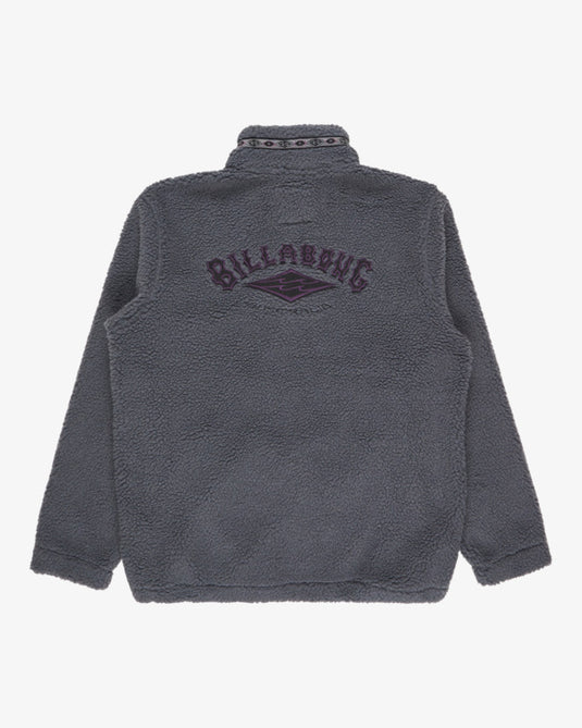 Billabong Men's Boundary Tombstone Half Zip Mock Fleece Pewter EBYFT00158-PEW