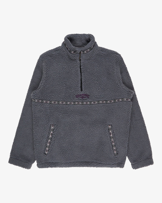 Billabong Men's Boundary Tombstone Half Zip Mock Fleece Pewter EBYFT00158-PEW