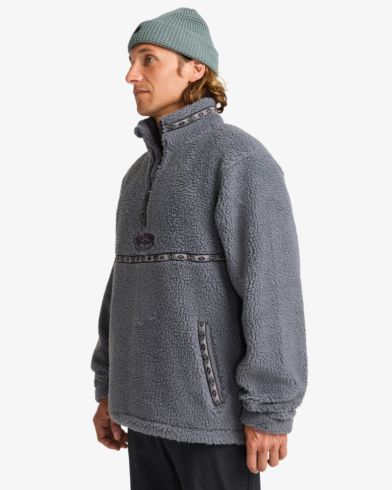Load image into Gallery viewer, Billabong Men&#39;s Boundary Tombstone Half Zip Mock Fleece Pewter EBYFT00158-PEW
