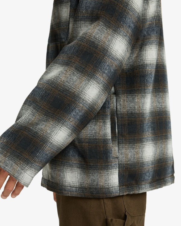 Load image into Gallery viewer, Billabong Men&#39;s Hills Sherpa Lined Wool Plain Jacket Raven EBYJK00136-RAV
