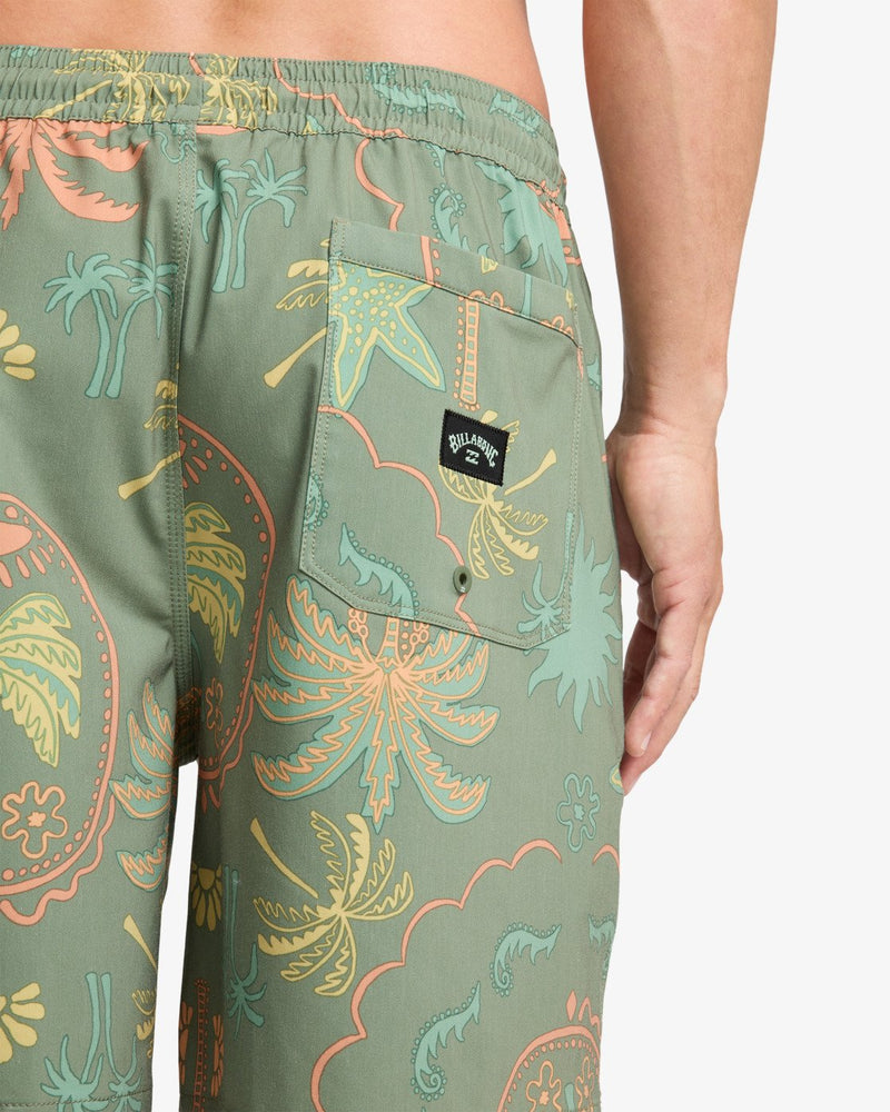 Load image into Gallery viewer, Billabong Wasted Times Layback Boardshorts Moss Green EBYJV00160-GLW4
