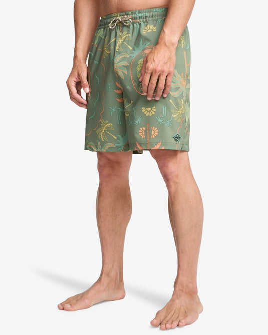 Billabong Wasted Times Layback Boardshorts Moss Green EBYJV00160-GLW4