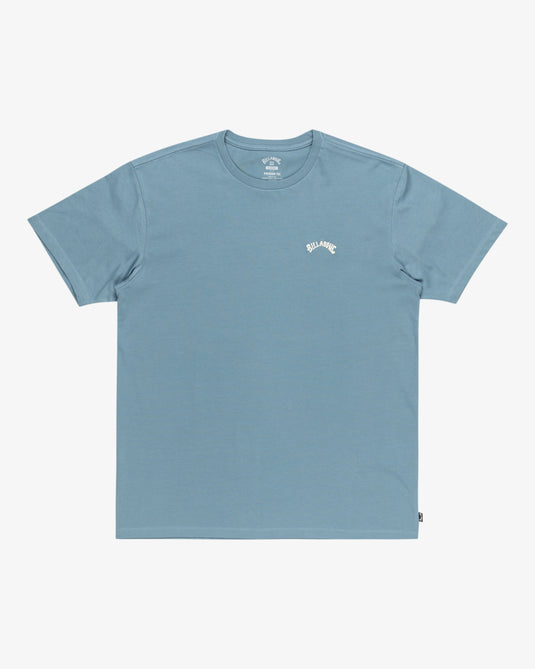 Billabong Men's Arch Crew Short Sleeve T-Shirt Glacier Blue EBYKT00100_BMC0