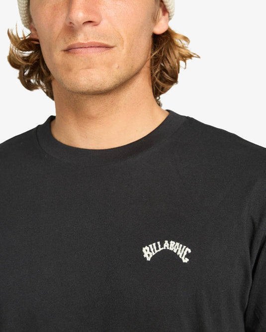 Billabong Men's Arch Crew Short Sleeve T-Shirt Black EBYKT00100_BLK