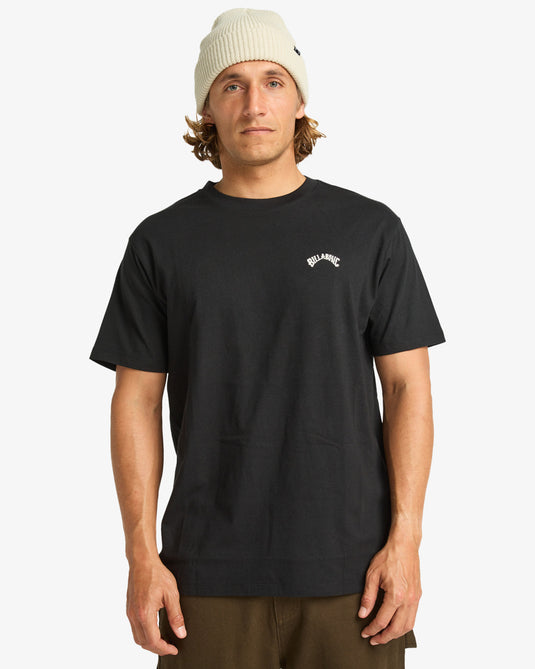 Billabong Men's Arch Crew Short Sleeve T-Shirt Black EBYKT00100_BLK