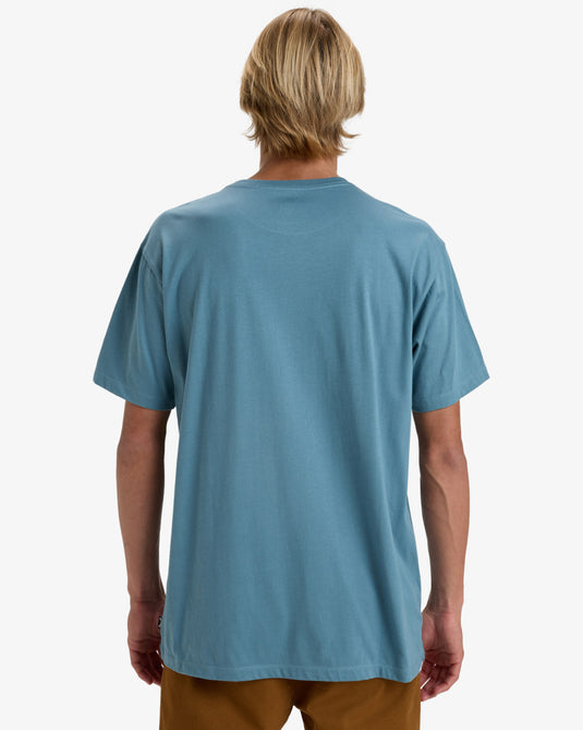 Billabong Men's Arch Crew Short Sleeve T-Shirt Glacier Blue EBYKT00100_BMC0
