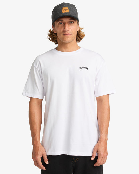 Billabong Men's Arch Crew Short Sleeve T-Shirt White EBYKT00100_WHT