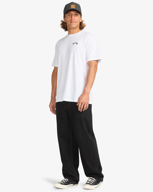 Billabong Men's Arch Crew Short Sleeve T-Shirt White EBYKT00100_WHT