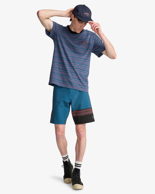 Billabong Men's Baxter Short Sleeve T-Shirt Real Teal EBYKT00120-BPR0