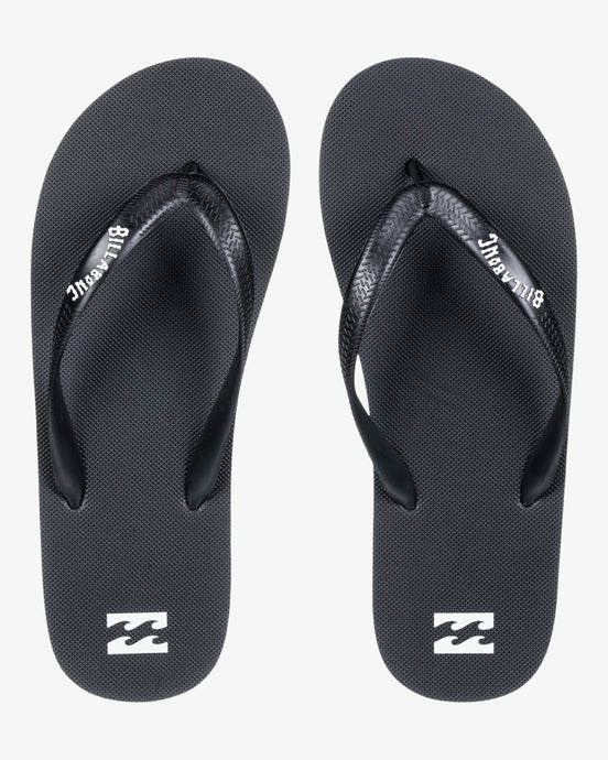 Billabong Men's Tides Slice Flip Flops Black EBYL100023-BLK