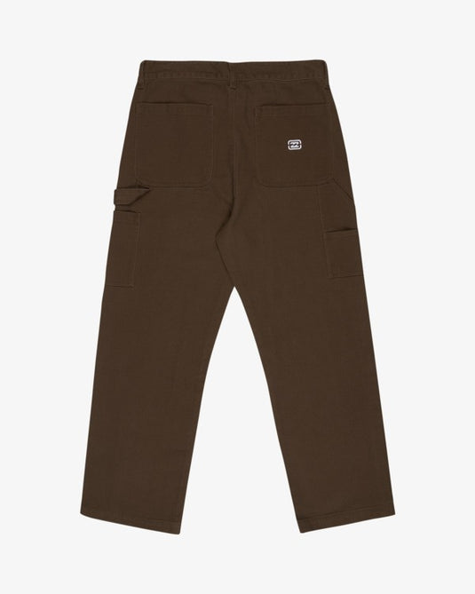 Billabong Men's Bad Dog Workwear Inspired Pants Dark Cedar EBYNP00114-CSR0