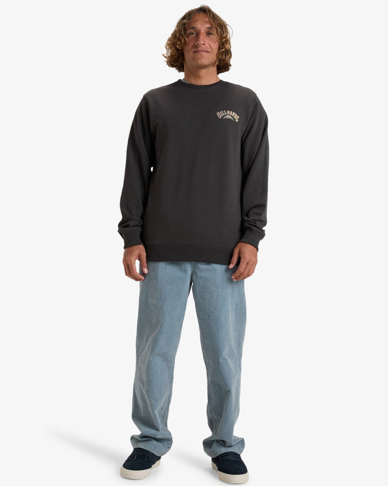 Load image into Gallery viewer, Billabong Men&#39;s Foundation Cr Pullover Sweatshirt Raven EBYSF00162_RAV
