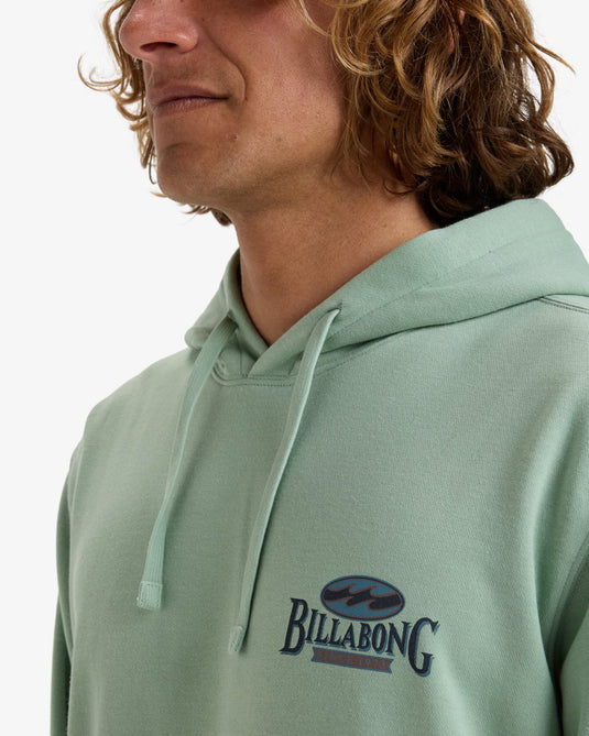 Billabong Men's Foundation Po Pullover Hoodie Seafoam EBYSF00163-SKM