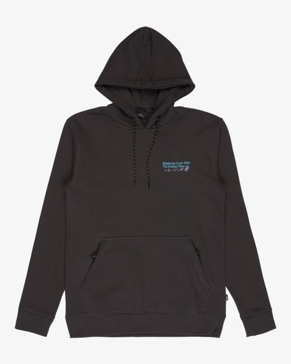 Load image into Gallery viewer, Billabong Men&#39;s Compass Po Hoodie Washed Black EBYSF00173-WAA
