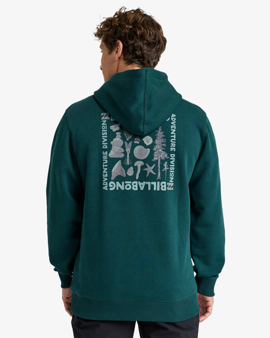 Billabong Men's Compass Po Hoodie Pine EBYSF00173-GTP0