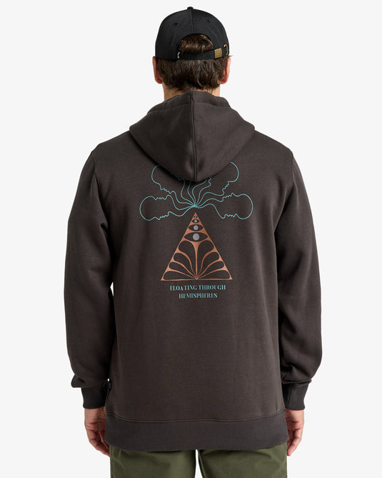 Billabong Men's Floating Po Hoodie Washed Black EBYSF00174-WAA