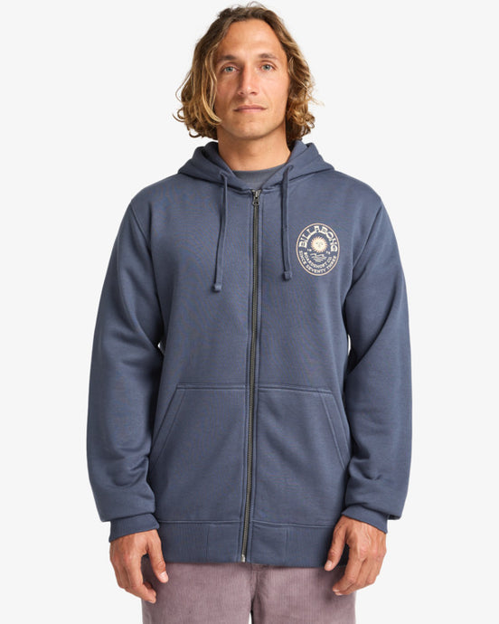 Billabong Men's Foundation Zip Hoodie Ombre Blue EBYSF00177-KRQ0
