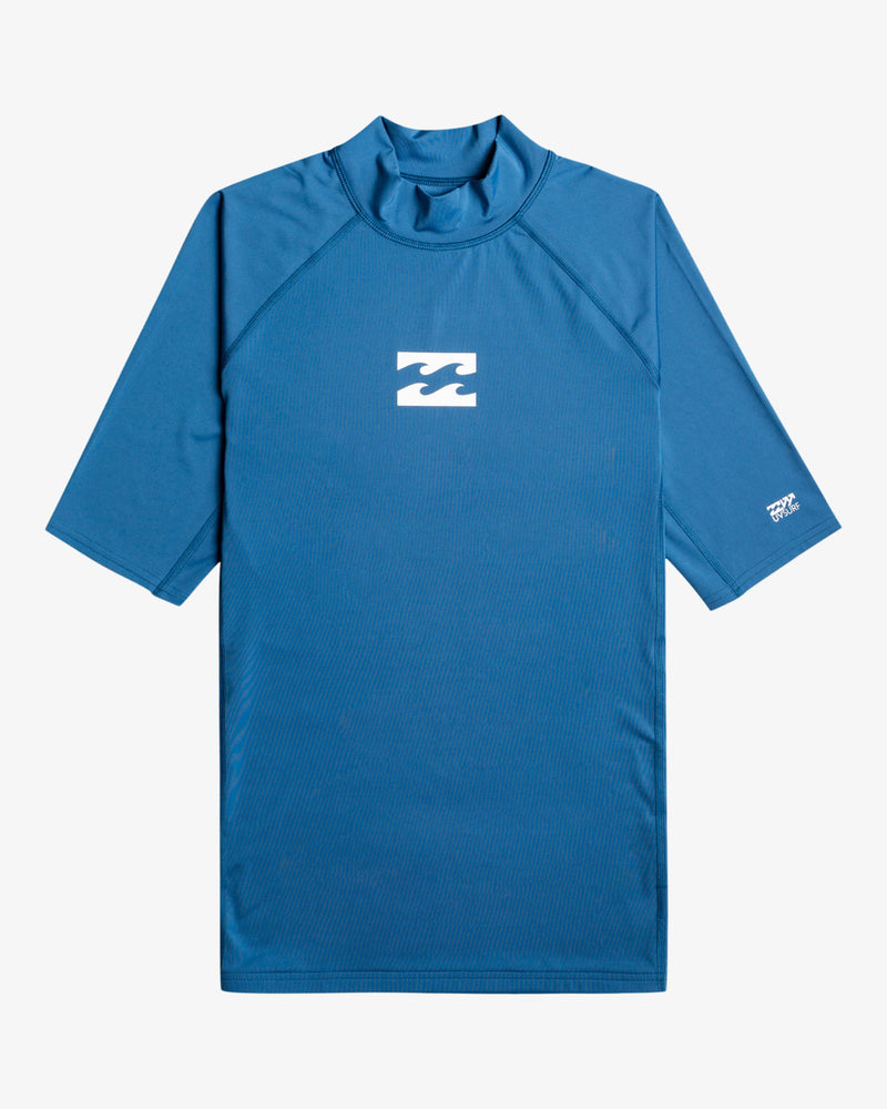 Load image into Gallery viewer, Billabong Men's Waves All Day Short Sleeve Rashguard Dark Blue EBYWR00101-DKB
