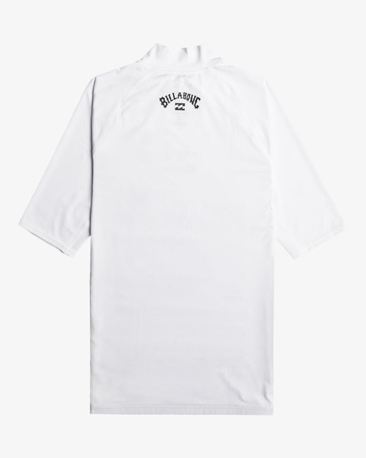 Billabong Men's Waves All Day Short Sleeve Rashguard White EBYWR00101-WHT