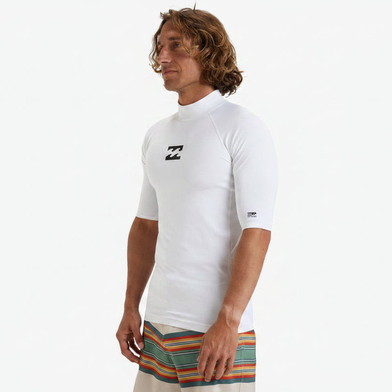 Load image into Gallery viewer, Billabong Men's Waves All Day Short Sleeve Rashguard White EBYWR00101-WHT
