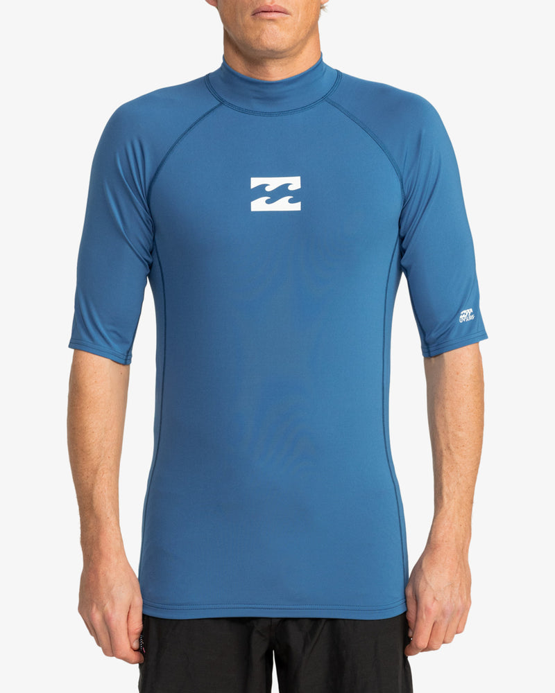 Load image into Gallery viewer, Billabong Men's Waves All Day Short Sleeve Rashguard Dark Blue EBYWR00101-DKB
