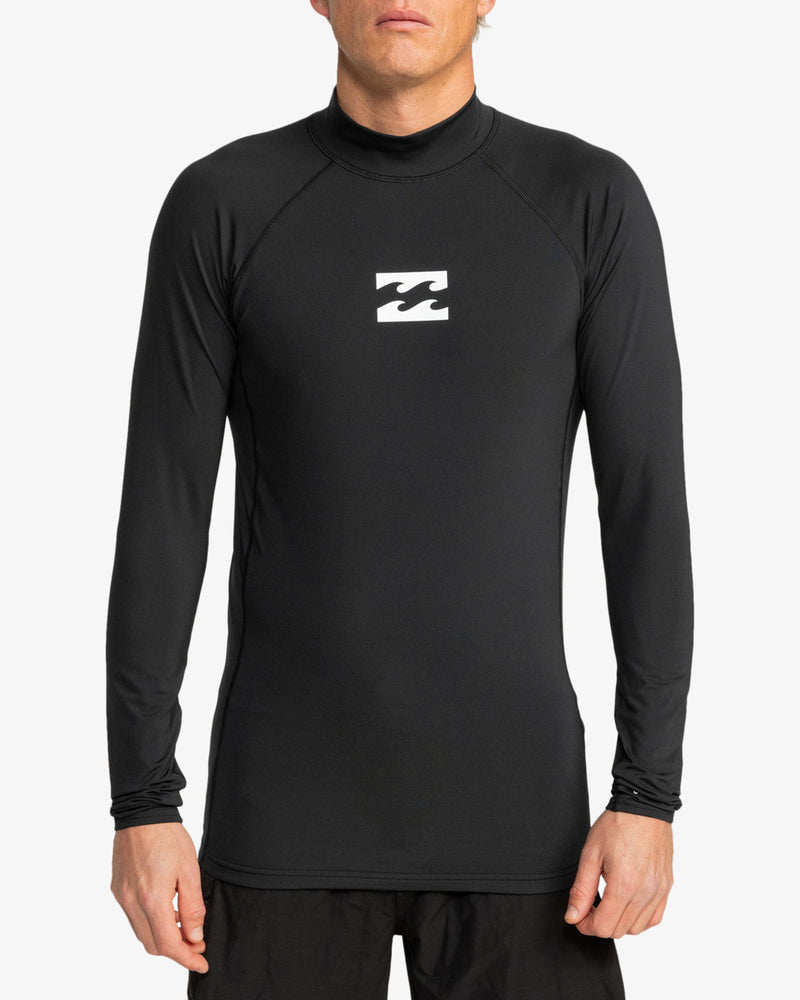 Load image into Gallery viewer, Billabong Men&#39;s Waves All Day Long Sleeve UPF 50 Rash Vest Black EBYWR00102-BLK
