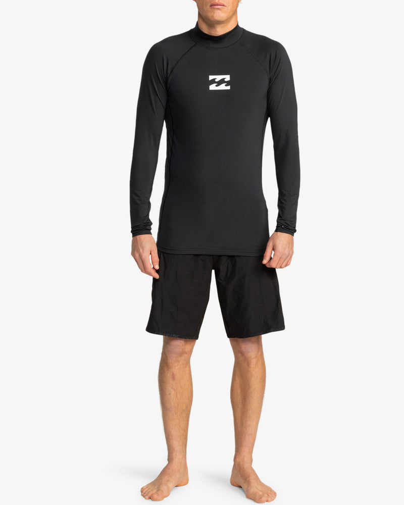 Load image into Gallery viewer, Billabong Men&#39;s Waves All Day Long Sleeve UPF 50 Rash Vest Black EBYWR00102-BLK
