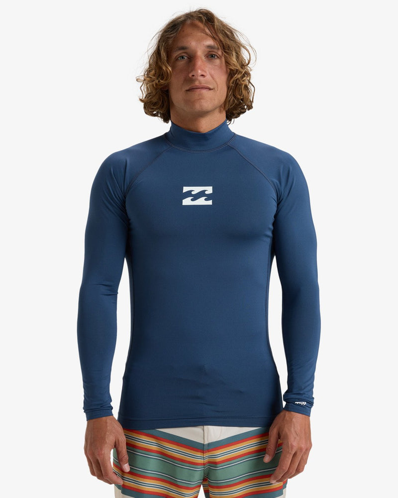 Load image into Gallery viewer, Billabong Men&#39;s Waves All Day Long Sleeve UPF 50 Rash Vest Midnight EBYWR00102-BSN0
