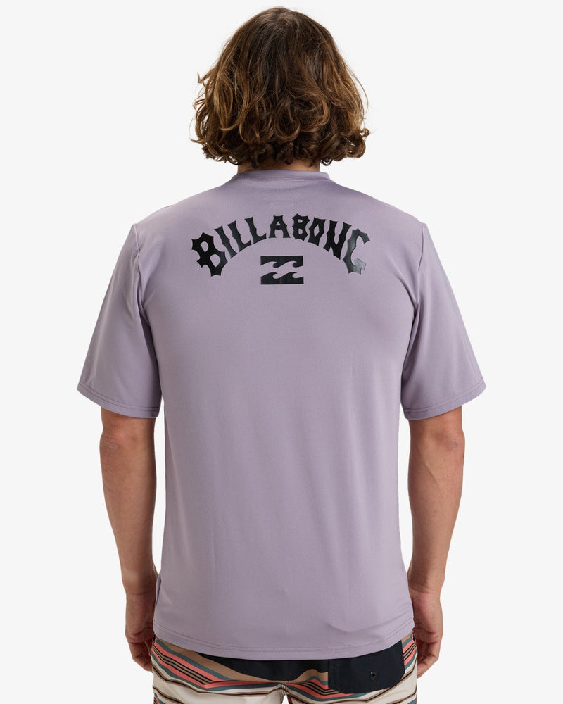 Load image into Gallery viewer, Billabong Men&#39;s Arch Wave Short Sleeves UPF 50 Surf T-Shirt Light Purple EBYWR03019-SKW0
