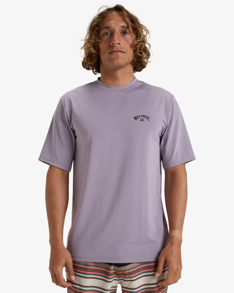 Load image into Gallery viewer, Billabong Men&#39;s Arch Wave Short Sleeves UPF 50 Surf T-Shirt Light Purple EBYWR03019-SKW0
