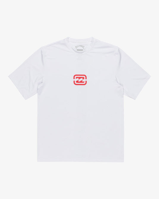 Billabong Men's Bracket Wave Short Sleeves UPF 50 Surf T-Shirt White EBYWR03021-WHT