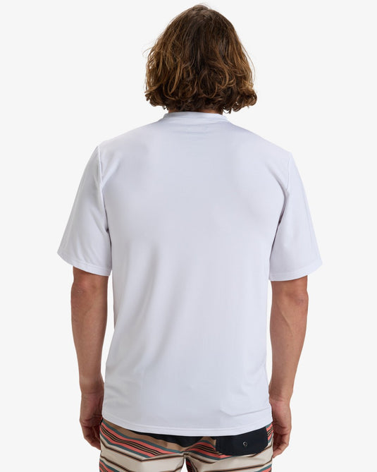 Billabong Men's Bracket Wave Short Sleeves UPF 50 Surf T-Shirt White EBYWR03021-WHT